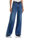 Frame The Pixie High-rise Flared Jeans In Blue