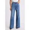 Frame The Slice High Waist Flare Jeans In Blue