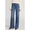 Frame The Slice High Waist Flare Jeans In Multi