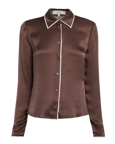 Frame The Slim Essential Silk Blouse