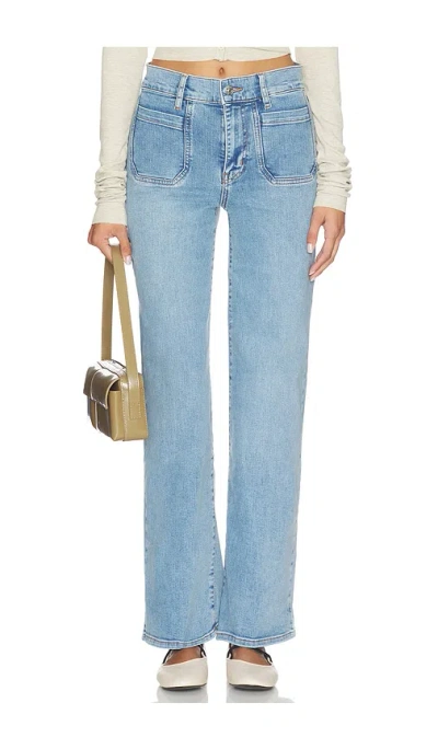 Frame The Slim Palazzo Modernist Pocket In Blue