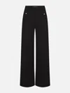 Frame The Slim Palazzo Trouser Pants In Black