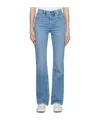 Frame The Slim Stacked Elastic Jeans In Blue