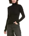 Frame Denim The Slim Turtleneck Wool Sweater In Black