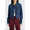 Frame The Small Denim Jacket In Blue