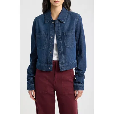 Frame The Small Denim Jacket In Blue