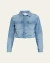 Frame The Small Denim Jacket In Sand