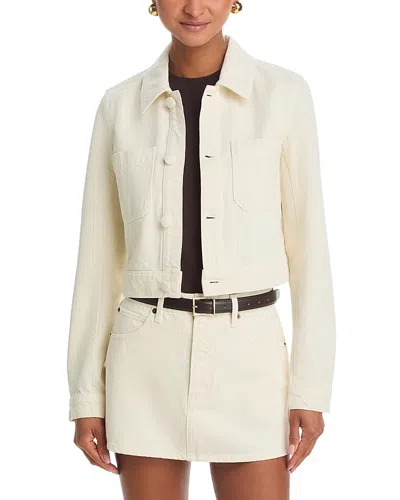 Frame The Small Denim Jacket In White