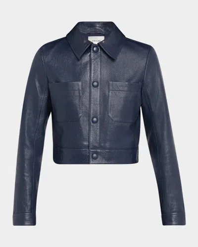Frame The Small Leather Jacket In Black