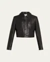 Frame The Small Leather Jacket In Black