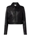 Frame The Small Leather Jacket In Black