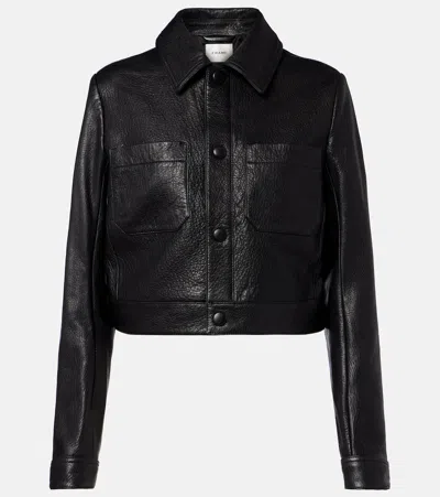 Frame The Small Leather Jacket In Black