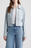 Frame The Small Suede Jacket In Blue