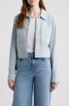 Frame The Small Suede Jacket In Blue