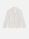 Frame The Seersucker Smart Blazer In White