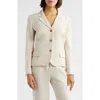 Frame The Smart Linen Blend Blazer In White