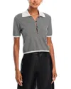 Frame Womens Cream Multi The Smart Polo Stripe Wool Knitted Shirt Xs In Multi