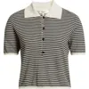 Frame The Smart Stripe Polo Top In Multi