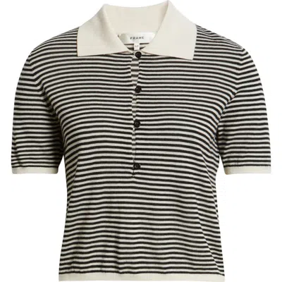 Frame The Smart Stripe Polo Top In Multi