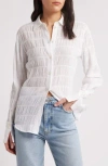 Frame The Smocked Button-up Shirt In Multi