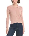 Frame The Smocked Silk-blend Cardigan In Pink