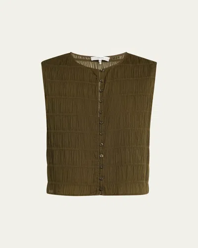 FRAME THE SMOCKED TANK TOP