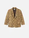 Frame The Snake Borrowed Blazer In Brown