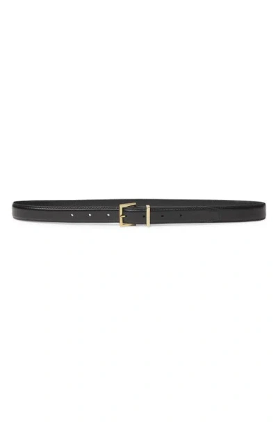 Frame The Square Buckle Leather Belt In Black