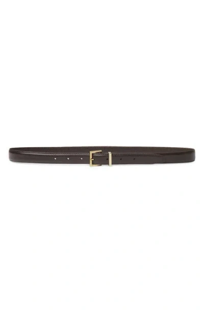 Frame The Square Buckle Leather Belt In Brown
