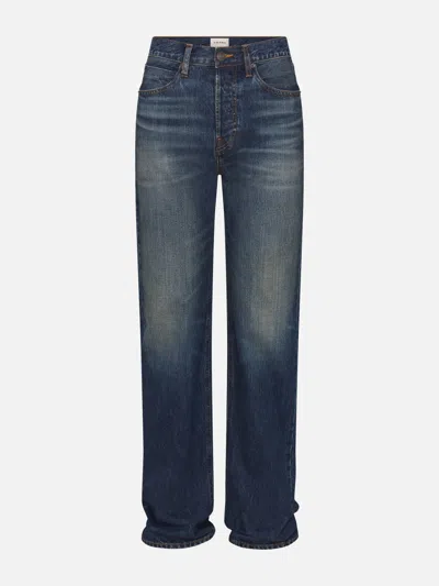 Frame Faded Straight-leg Jeans In Multi