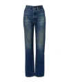 Frame The Stack Straight Jeans In Blue