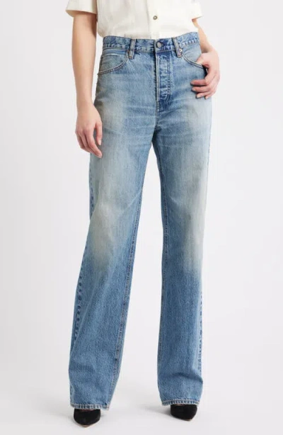 Frame The Stack Straight Leg Jeans In Blue