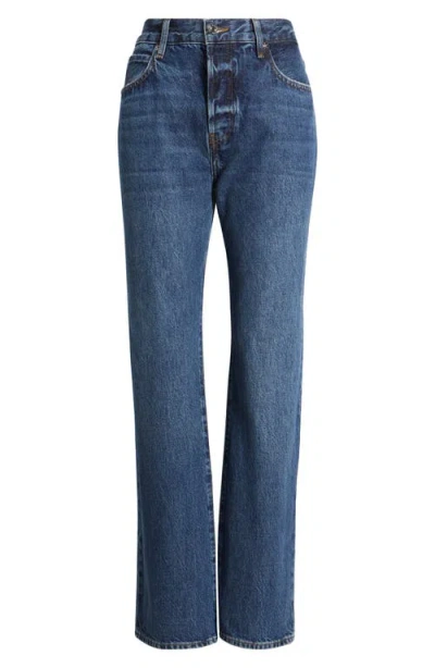 Frame The Staple High Waist Straight Leg Jeans In Hitched