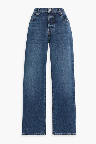 Frame The Wide Crop Jeans In Blue