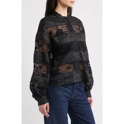 Frame The Statement Heirloom Shirt In Black