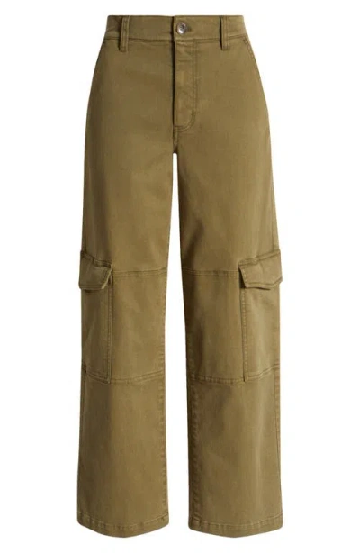 Frame The Station Cropped Twill Straight-leg Cargo Pants In Caper