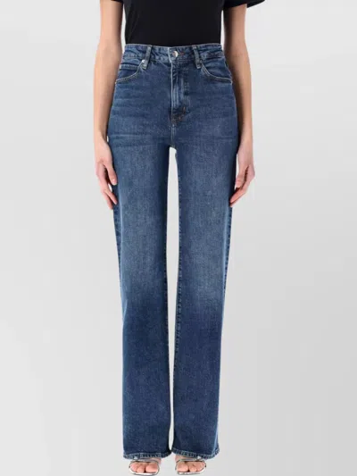Frame The Stitched Arrow Pocketed Trousers In Rival Blue