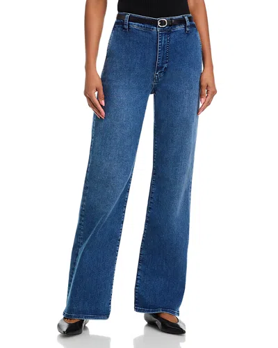 Frame The Straight High Rise Jeans In Foxley In Blue