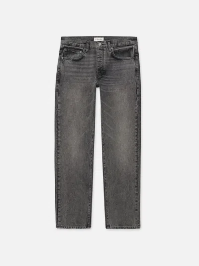 Frame The Straight Faded Denim Jeans In Charcoal