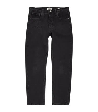 Frame The Boxy Straight-leg Jeans In Black