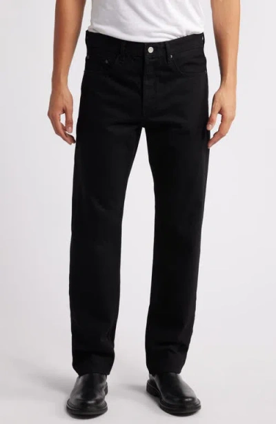 Frame Modern Slim Straight-leg Woven Trousers In Black