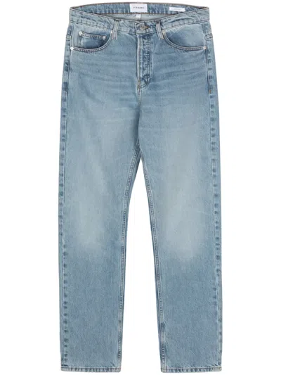 Frame The Straight Stonewashed Jeans In Blue