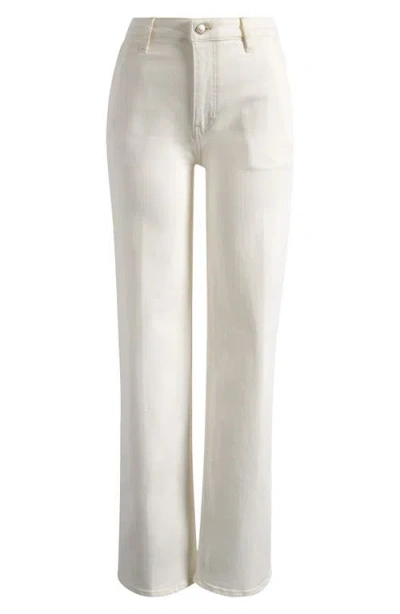 Frame The Straight Trouser Straight Leg Jeans In White