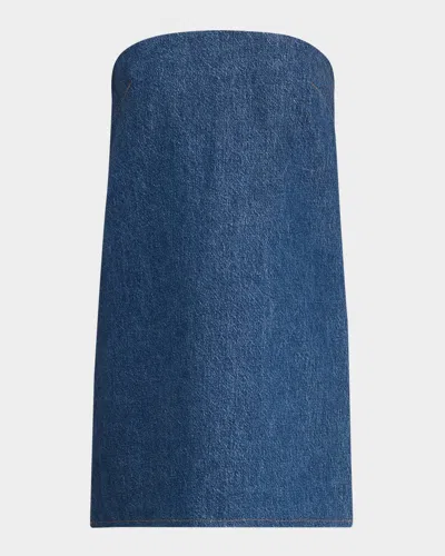 Frame The Strapless Mini Dress In Acquaintan