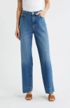 Frame Womens Swan The Streamline High-waist Straight-leg Denim Jeans In Blue