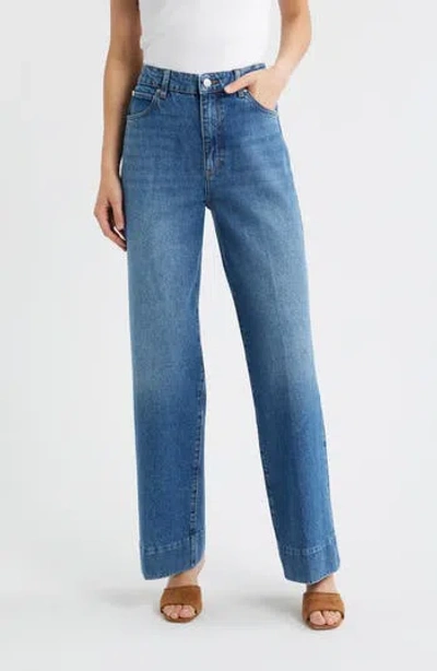 Frame The Streamline High Waist Straight Leg Jeans In Swan