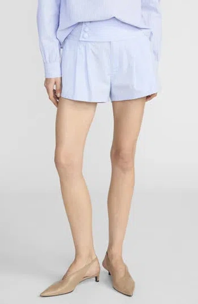 Frame The Stripe Harbor Shorts In Venice Blue Multi