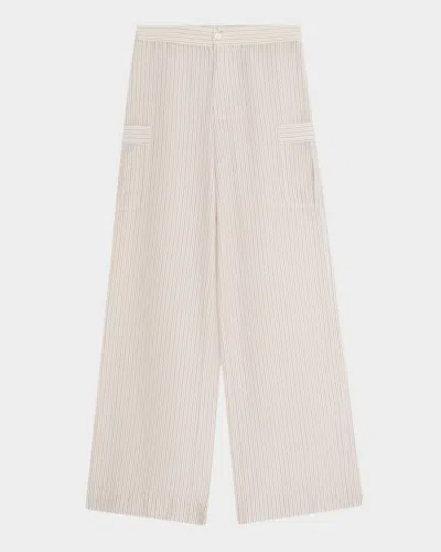 Frame The Stripe Utility Pants In Neutral