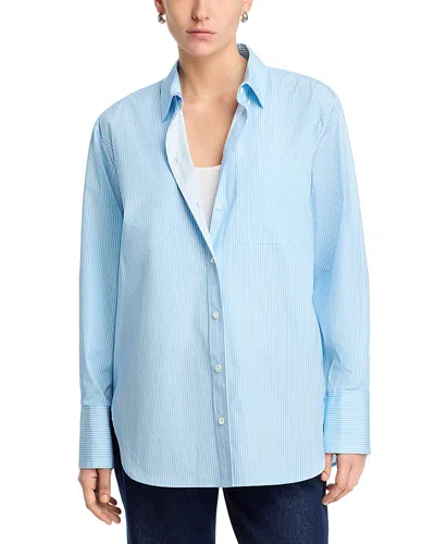 Frame The Striped Boy Shirt In Blue