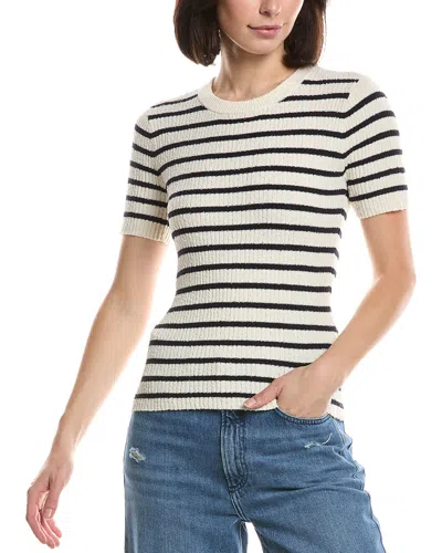 Frame The Striped Knit T-shirt In Neutral